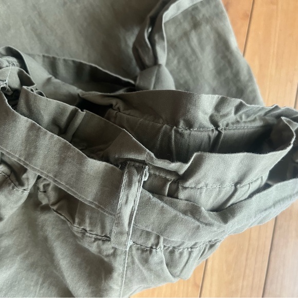 Girls paper bag waist belted pants 150 - Picture 6 of 8